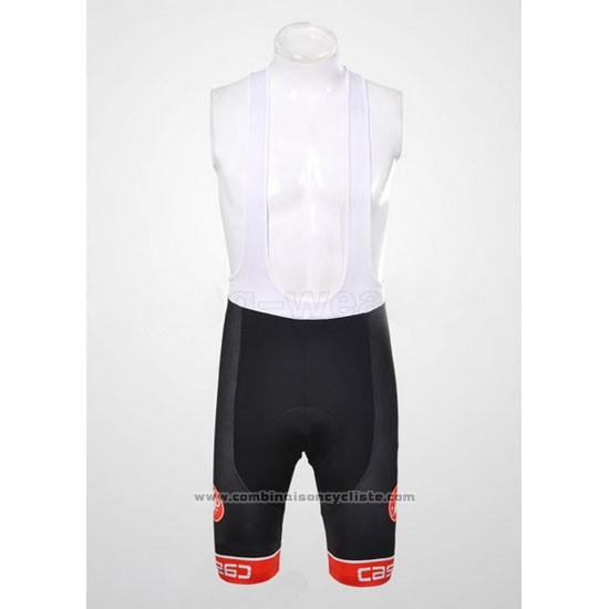 2011 Maillot Cyclisme Castelli Noir et Blanc Manches Courtes et Cuissard