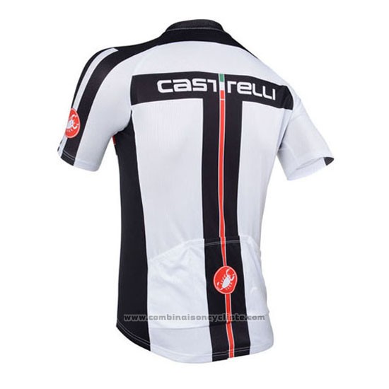 2013 Maillot Cyclisme Castelli Blanc Manches Courtes et Cuissard