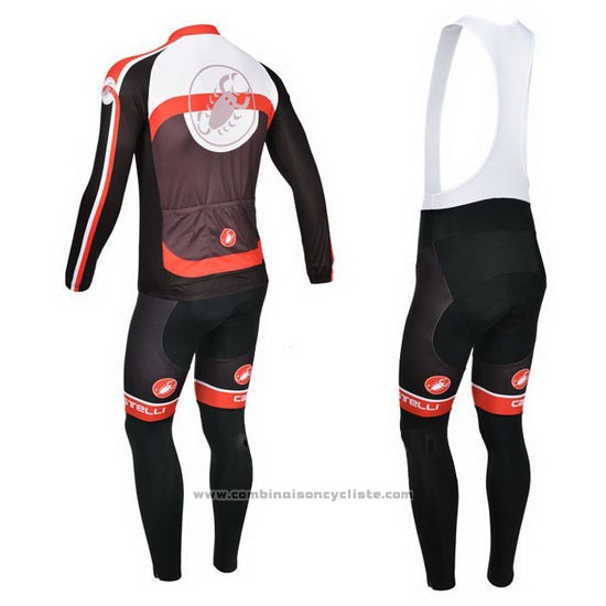 2013 Maillot Cyclisme Castelli Fuchsia Manches Longues et Cuissard