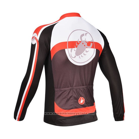 2013 Maillot Cyclisme Castelli Fuchsia Manches Longues et Cuissard