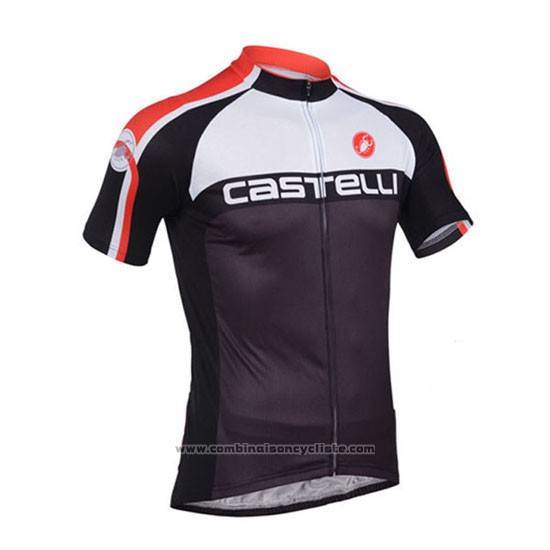 2013 Maillot Cyclisme Castelli Noir Manches Courtes et Cuissard