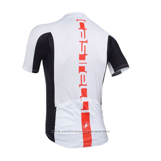 2013 Maillot Cyclisme Castelli Orange et Blanc Manches Courtes et Cuissard