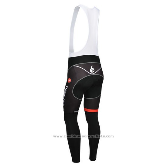 2013 Maillot Cyclisme Cervelo Blanc et Noir Manches Longues et Cuissard