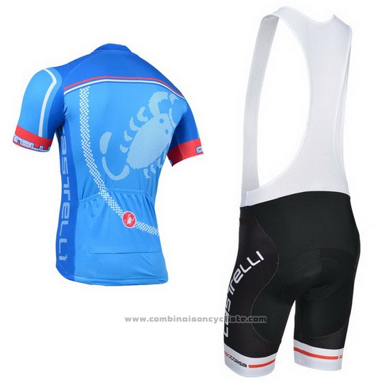 2014 Maillot Cyclisme Castelli Azur Manches Courtes et Cuissard