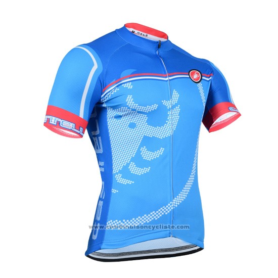 2014 Maillot Cyclisme Castelli Azur Manches Courtes et Cuissard
