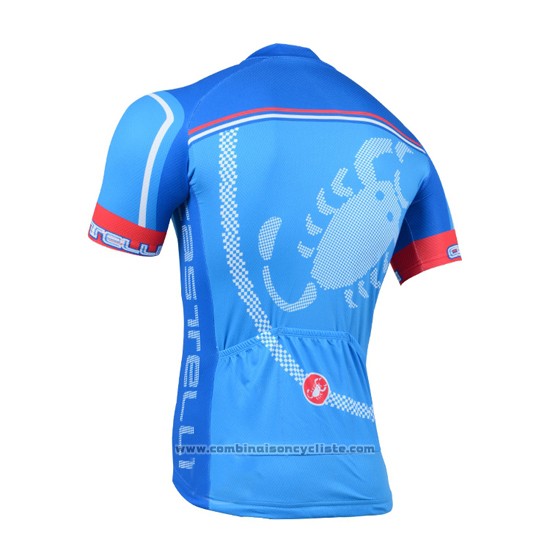 2014 Maillot Cyclisme Castelli Azur Manches Courtes et Cuissard