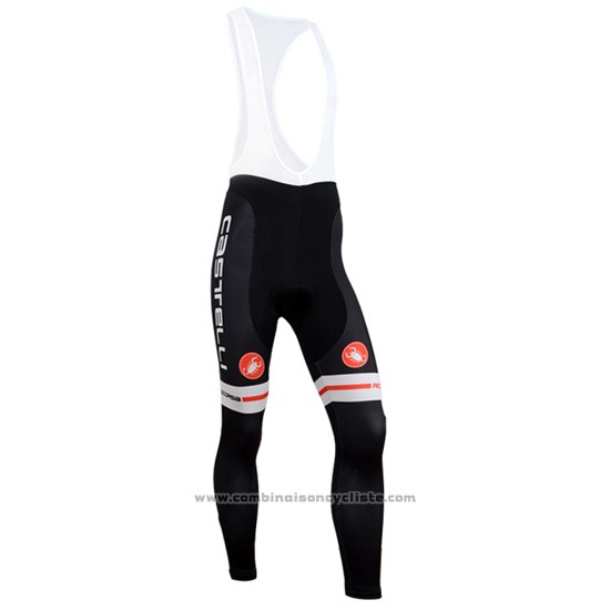 2014 Maillot Cyclisme Castelli Rouge Azur Manches Longues et Cuissard