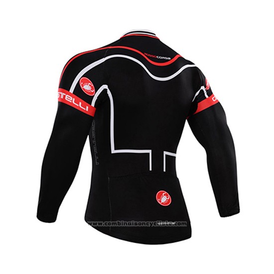 2015 Maillot Cyclisme Castelli Noir Manches Longues et Cuissard