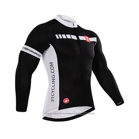 2015 Maillot Cyclisme Castelli Profond Noir Manches Longues et Cuissard
