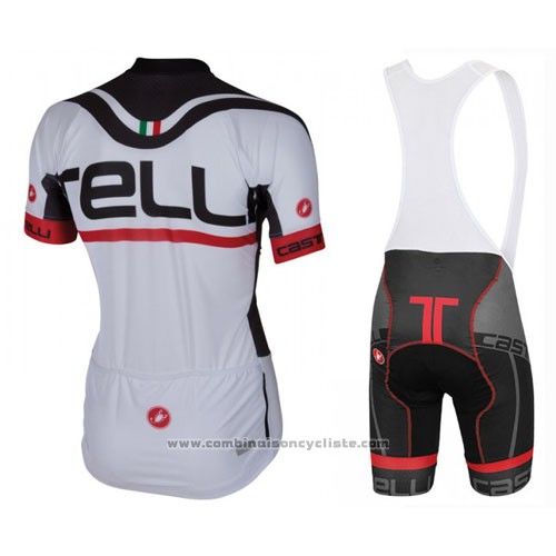 2016 Maillot Cyclisme Castelli Blanc Manches Courtes et Cuissard