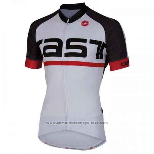 2016 Maillot Cyclisme Castelli Blanc Manches Courtes et Cuissard