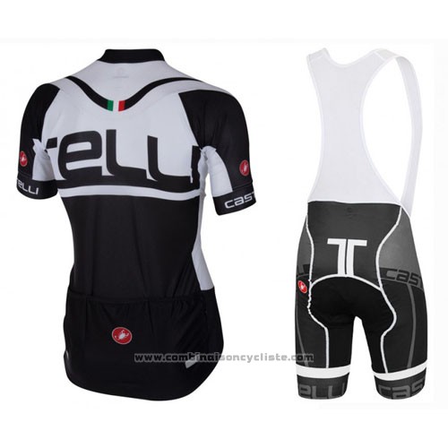 2016 Maillot Cyclisme Castelli Blanc Noir Manches Courtes et Cuissard
