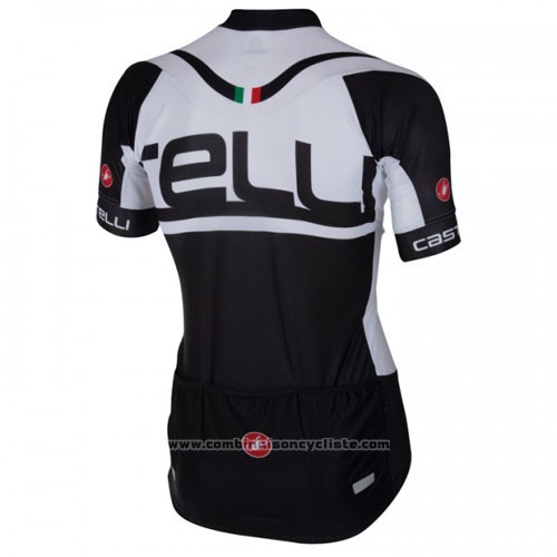 2016 Maillot Cyclisme Castelli Blanc Noir Manches Courtes et Cuissard