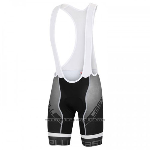 2016 Maillot Cyclisme Castelli Blanc Noir Manches Courtes et Cuissard