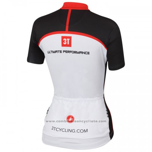 2016 Maillot Cyclisme Castelli Blanc Rouge Manches Courtes et Cuissard
