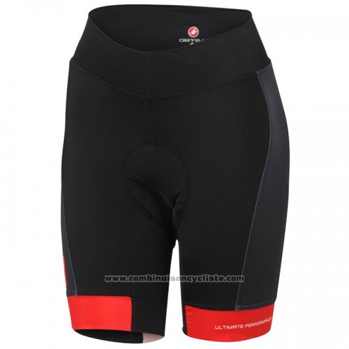 2016 Maillot Cyclisme Castelli Blanc Rouge Manches Courtes et Cuissard