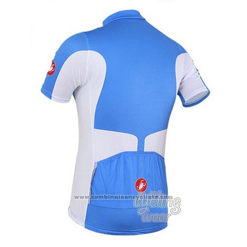 2016 Maillot Cyclisme Castelli Bleu et Blanc Manches Courtes et Cuissard