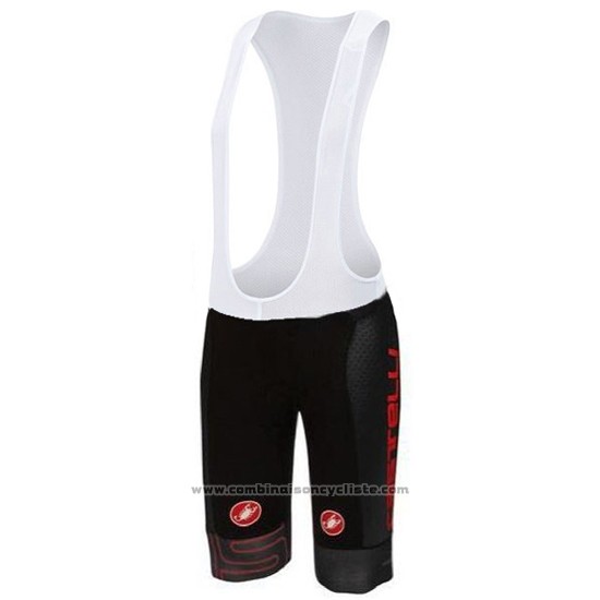 2016 Maillot Cyclisme Castelli Gris et Noir Manches Courtes et Cuissard