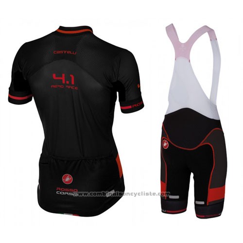 2016 Maillot Cyclisme Castelli Noir Manches Courtes et Cuissard
