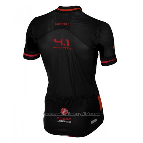 2016 Maillot Cyclisme Castelli Noir Manches Courtes et Cuissard