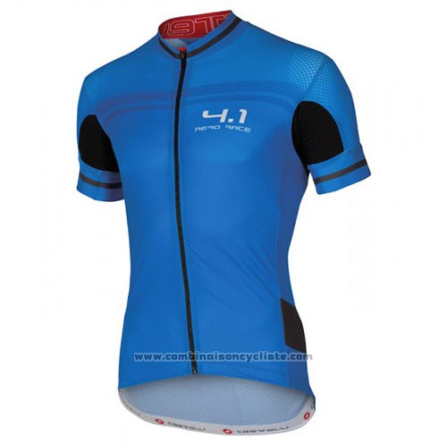 2016 Maillot Cyclisme Castelli Noir et Azur Manches Courtes et Cuissard