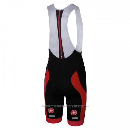 2016 Maillot Cyclisme Castelli Rouge Blanc Manches Courtes et Cuissard