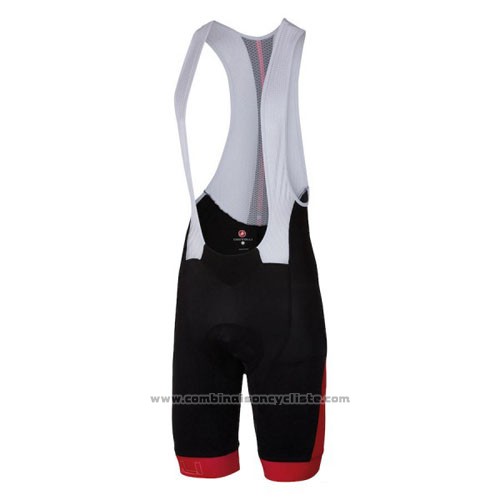 2016 Maillot Cyclisme Castelli Rouge et Blanc Manches Courtes et Cuissard