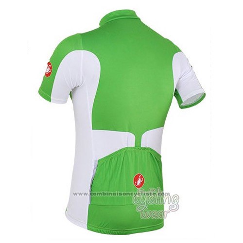 2016 Maillot Cyclisme Castelli Vert et Blanc Manches Courtes et Cuissard