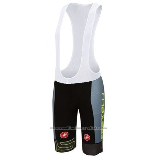 2016 Maillot Cyclisme Castelli Vert et Gris Manches Courtes et Cuissard