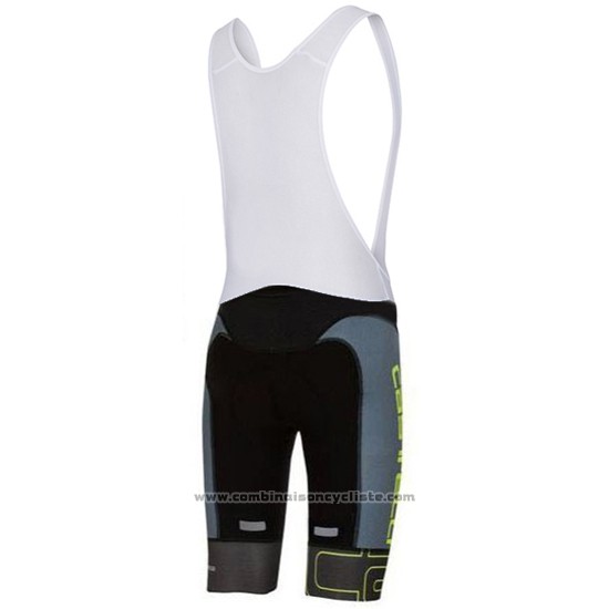 2016 Maillot Cyclisme Castelli Vert et Gris Manches Courtes et Cuissard