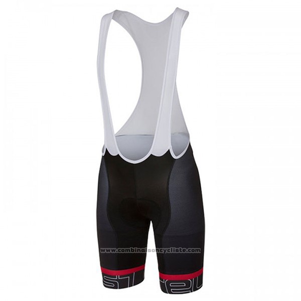 2017 Maillot Cyclisme Castelli Attacco Noir Manches Courtes et Cuissard