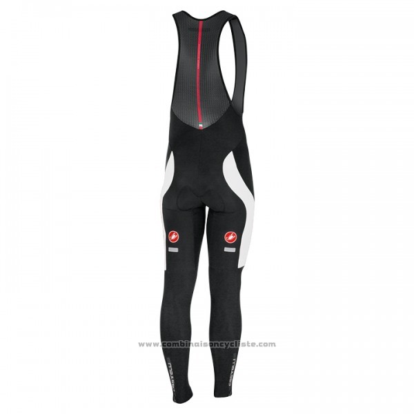 2017 Maillot Cyclisme Castelli Blanc et Rouge Manches Longues et Cuissard