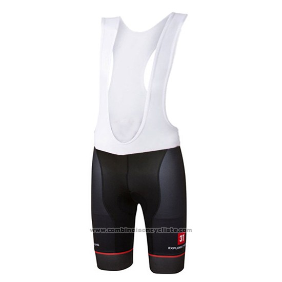 2017 Maillot Cyclisme Castelli Brillant Noir et Rouge Manches Courtes et Cuissard
