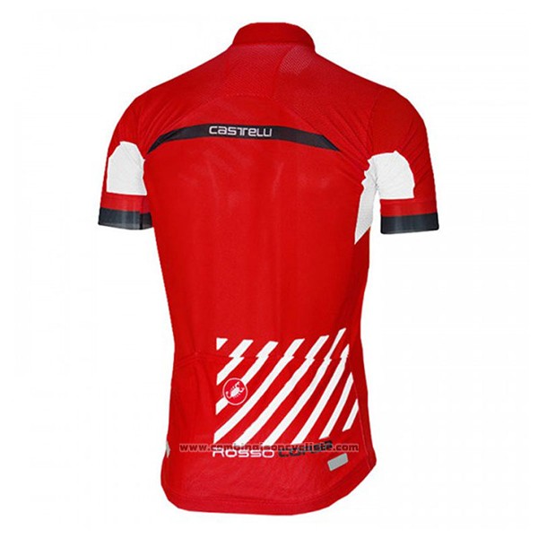 2017 Maillot Cyclisme Castelli Free AR Rouge Manches Courtes et Cuissard