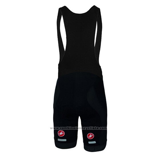 2017 Maillot Cyclisme Castelli Gris et Noir Manches Courtes et Cuissard