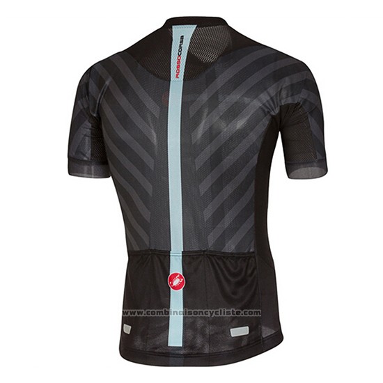 2017 Maillot Cyclisme Castelli Lumiere Noir Manches Courtes et Cuissard
