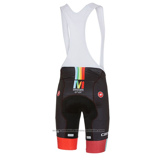 2017 Maillot Cyclisme Castelli Maratone Rouge Manches Courtes et Cuissard