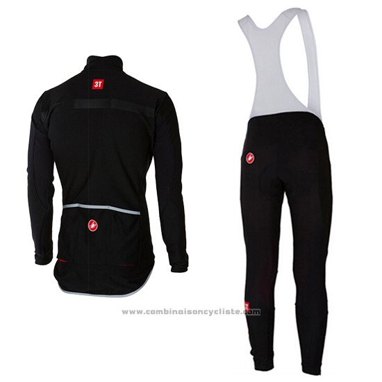 2017 Maillot Cyclisme Castelli Noir Manches Longues et Cuissard
