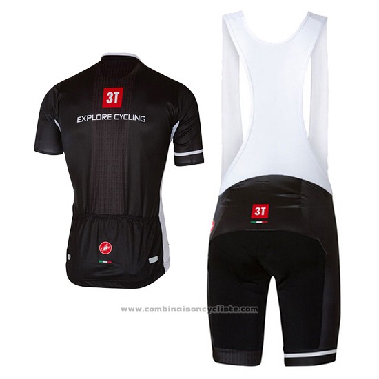 2017 Maillot Cyclisme Castelli Profond Noir Manches Courtes et Cuissard