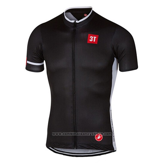 2017 Maillot Cyclisme Castelli Profond Noir Manches Courtes et Cuissard