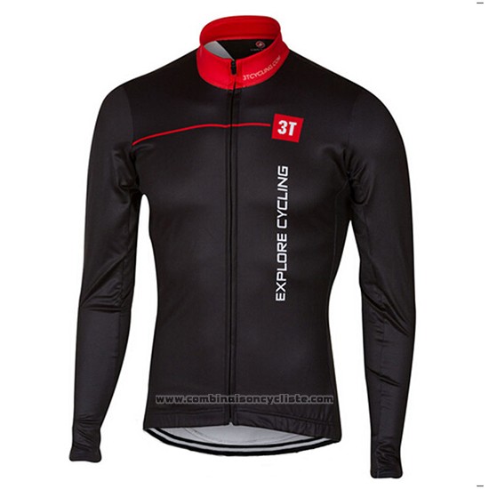 2017 Maillot Cyclisme Castelli Profond Noir Manches Longues et Cuissard