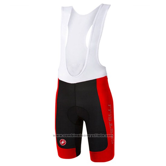 2017 Maillot Cyclisme Castelli Rouge Manches Courtes et Cuissard