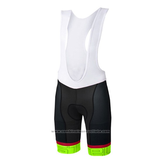 2017 Maillot Cyclisme Castelli Vert Manches Courtes et Cuissard