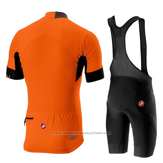 2019 Maillot Cyclisme Castelli Aero Race Orange Manches Courtes et Cuissard