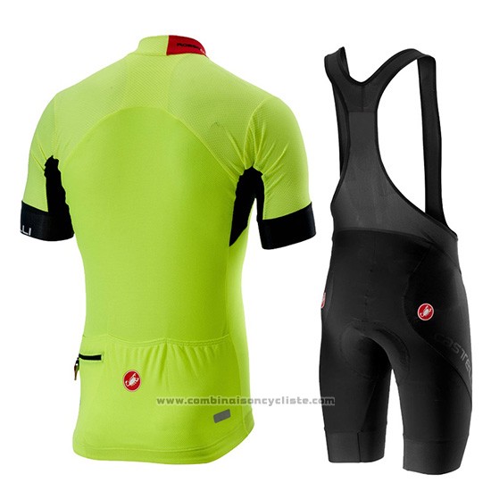 2019 Maillot Cyclisme Castelli Aero Race Vert Manches Courtes et Cuissard
