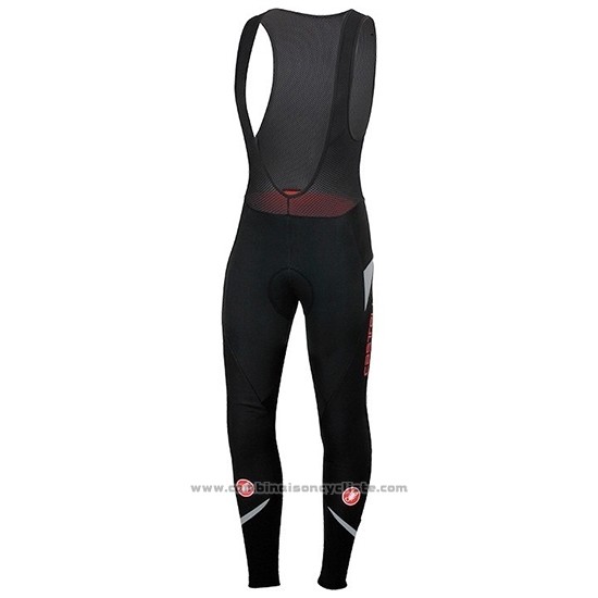 2019 Maillot Cyclisme Castelli DE Gris Rouge Manches Longues et Cuissard