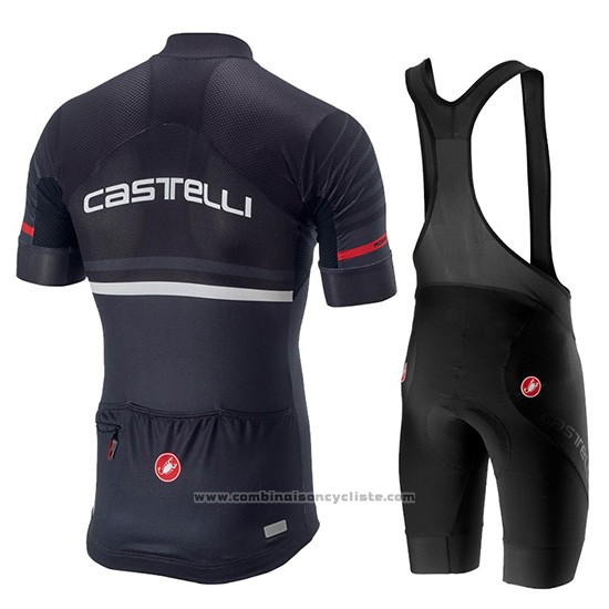 2019 Maillot Cyclisme Castelli Free AR 4.1 Noir Manches Courtes et Cuissard