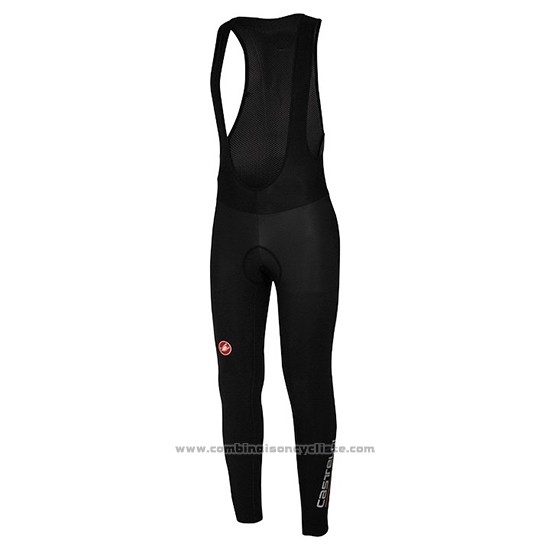 2019 Maillot Cyclisme Castelli Puro 3 Gris Noir Manches Longues et Cuissard