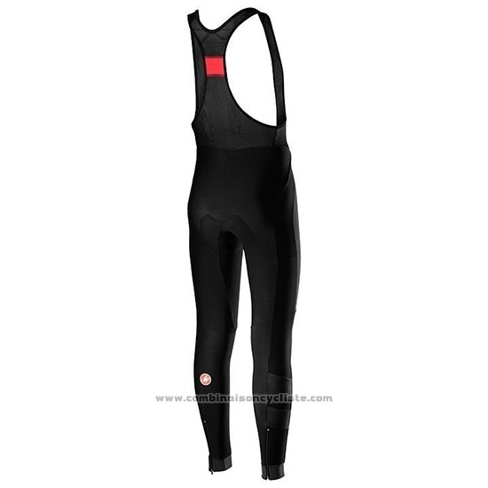 2019 Maillot Cyclisme Castelli Raddoppia 2 Noir Manches Longues et Cuissard