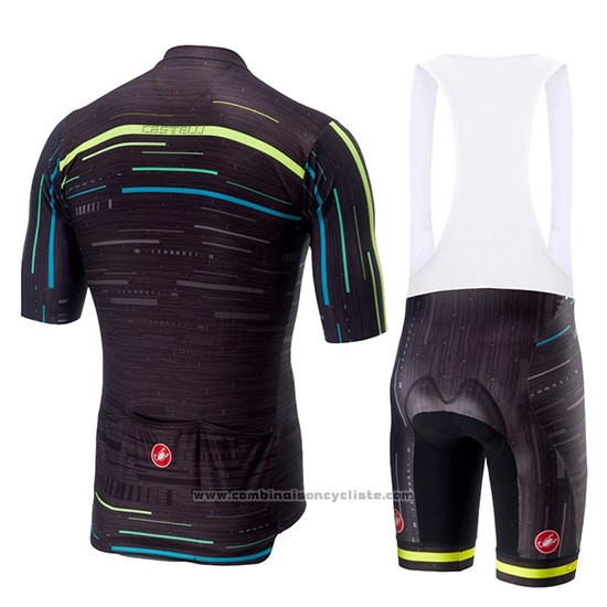 2019 Maillot Cyclisme Castelli Tabula Rasa Noir Manches Courtes et Cuissard